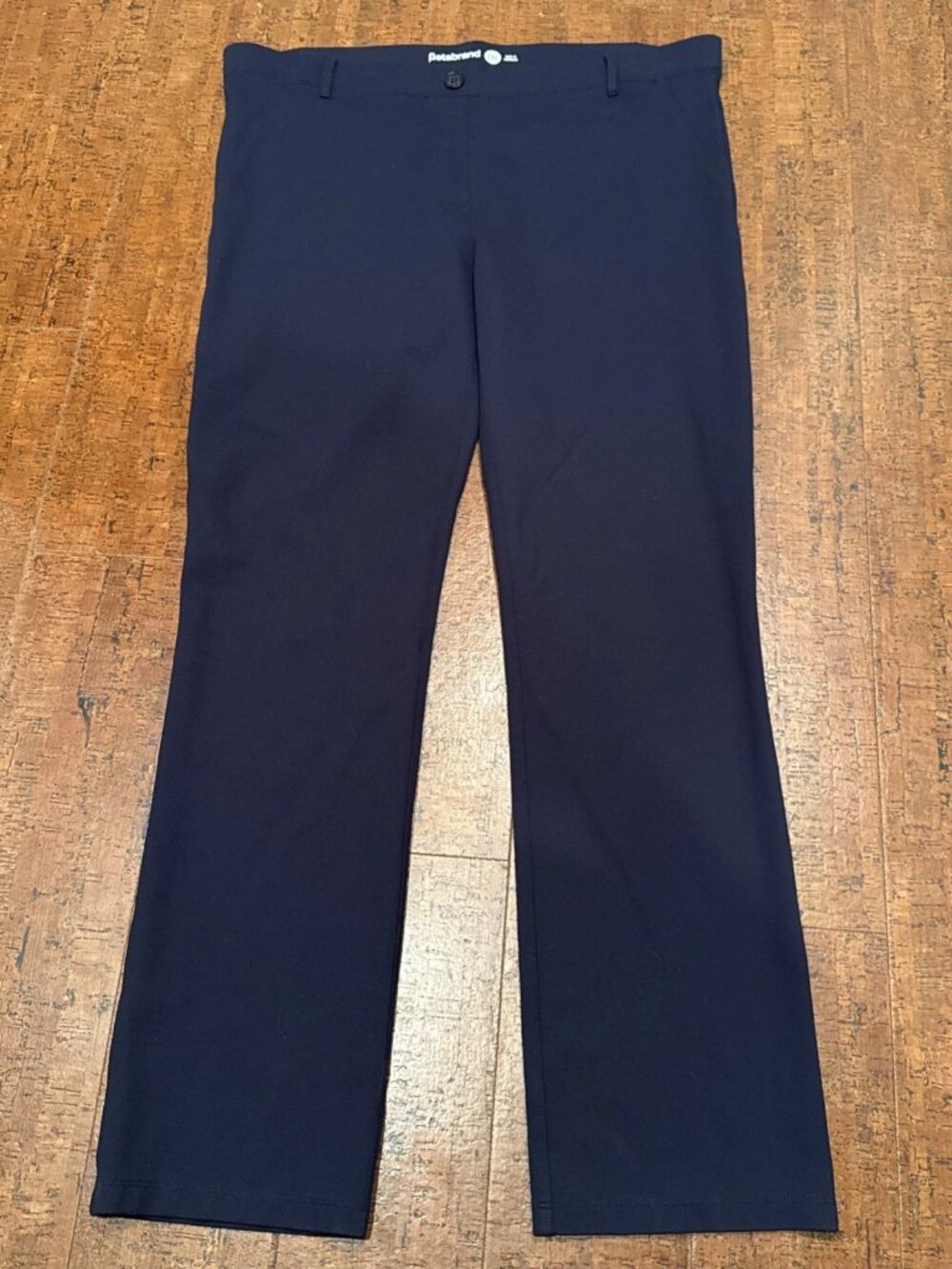 Betabrand Women’s 2XL Blue Straight Leg Classic Dress Pants